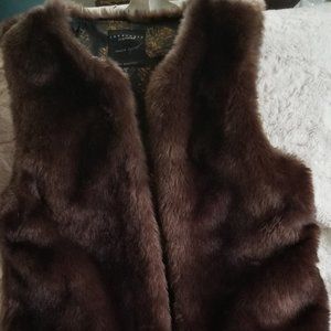 Anthropologie faux fur vest